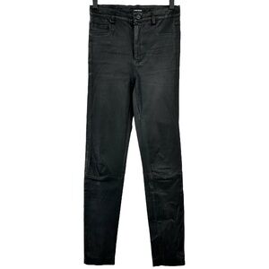 Lamarque Black Soft Leather Slim Legging Leggings Skinny Pants sz 2